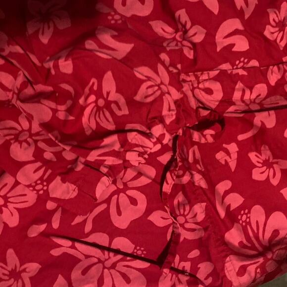 Y2K Hibiscus Print Capri Pants - Picture 4 of 4